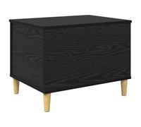 HETFTJN Table de Chevet, Table de Nuit avec étagère de Rangement Ouverte, Meuble auxiliaire en Bois d'ingénierie Robuste, Design Rustique et Moderne, Chêne Noir, 60 x 44,5 x 45 cm