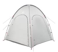 HETFTJN Tente de Piscine avec Toit à Évent, Abri de Jardin Spacieux en Polyester et Fibre de Verre, Grand Dôme avec Sac de Transport pour Extérieur et Terrasse, 366 x 305 x 231 cm, Gris