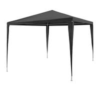 HETFTJN Tente de Réception 3x3 m Anthracite, Tonnelle de Jardin avec Cadre en Acier et Toit en PE, Barnum pour Fêtes et Réunions en Plein Air, Pavillon de Jardin Facile à Assembler