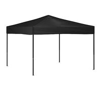 HETFTJN Tente de Réception Pliable 3x3 m Noir, Barnum et Tonnelle de Jardin avec Cadre en Acier Robuste et Toit en Tissu Oxford 210D, Abri Pliant pour Événement en Plein Air