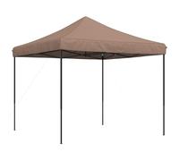 HETFTJN Tente de Réception Pliante 292x292x315 cm Tonnelle de Jardin Pop-up Barnum Escamotable avec Structure en Acier et Toit en Oxford pour Événement Extérieur Fête Barbecue Marron