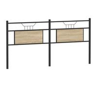 HETFTJN Tête de lit 180 cm, Tête de lit Double en Bois d'ingénierie et Acier, Style Industriel, Design Moderne pour Chambre à Coucher, Coloris chêne Sonoma, 188 x 91,5 cm