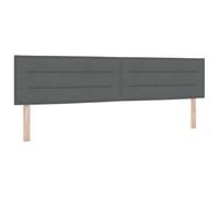 HETFTJN Tête de Lit 200 cm en Tissu Gris Foncé, Hauteur Réglable 78-88 cm avec Rembourrage en Mousse, Dossier de Lit Moderne en Bois de Pin Massif pour Chambre à Coucher et Suite Parentale