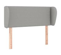 HETFTJN Tête de lit avec Oreilles 83x23x78/88 cm, Tête de lit rembourrée en Tissu Gris Clair, Hauteur réglable, Design avec Rivets, Support Dorsal, Élégante et Robuste