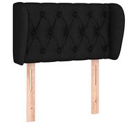 HETFTJN Tête de lit avec Oreilles, Design Moderne en Tissu Noir, Hauteur Réglable, Soutien Confortable pour Lit, Tête de Lit Élégante pour Chambre, 83 x 23 x 78/88 cm