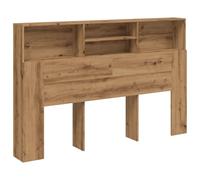 HETFTJN Tête de Lit avec Rangement 180 cm en Bois d'Ingénierie Chêne Artisanal, Bibliothèque de Lit avec 4 Compartiments Ouverts, Meuble de Chambre Gain de Place, 180 x 19 x 103,5 cm