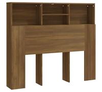HETFTJN Tête de lit avec Rangement, Bibliothèque Murale, Bois d'ingénierie, Couleur Chêne Marron, 120 x 19 x 103,5 cm, Meuble de Chambre Contemporain et Fonctionnel