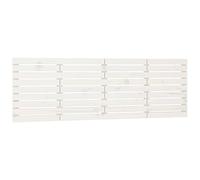 HETFTJN Tête de Lit Murale 166x63 cm en Bois de Pin Massif Blanc - Design Classique et Rustique pour Chambre à Coucher - Support Mural pour Lit sans Tête de Lit et Sommier