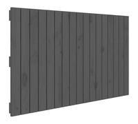 HETFTJN Tête de Lit Murale en Bois de Pin Massif Gris 108 x 3 x 60 cm, Panneau de Lit Mural Moderne pour Chambre à Coucher, Dossier Confortable pour Lit sans Tête de Lit Classique