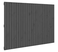 HETFTJN Tête de lit Murale en Bois Massif de pin, Gris, 159,5x3x110 cm, Panneau Mural décoratif pour lit, Design élégant et Rustique pour Chambre à Coucher