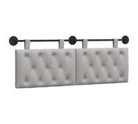 HETFTJN Tête de Lit Suspendue 130x55 cm, Panneau Mural Rembourré en Tissu Gris Nuage, Dosseret Fixation Murale Moderne pour Chambre ou Salon, Structure en Bois et Mousse Confortable