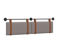 HETFTJN Tête de Lit Suspendue 190x55 cm, Tête de Lit Murale Moderne en PU Antique Taupe, Dossier Rembourré avec Sangles Amovibles pour Décoration de Chambre à Coucher Contemporaine