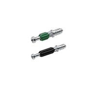 Hettich 48038 Rastex 15 Cheville à visser (connecteur de meubles) avec filetage direct, corps, taille de serrage, acier galvanisé/plastique, argent, largeur 30 mm | Korpus 16 mm