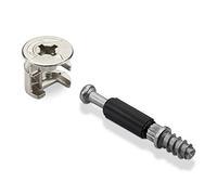 Hettich 50 pièces Connecteur de Meubles Pièce de Raccordement de Meubles | Roue Excentrique RASTEX 15 (Ø 15 mm) et cheville Twister DU 232 T (M6 x 11 mm) Ferrure d'assemblage à excentrique