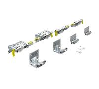 HETTICH 9275796 Top Line XL Ensemble de ferrure de porte coulissante en aluminium anodisé 2 portes Épaisseur du bois 18-30 mm