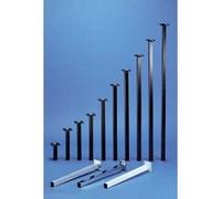 Hettich - Assemblage Support - Piètements De Table Acier / Pied De Meuble En Acier - Dimension : 250 Mm - Couleur : Aspect Aluminium