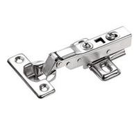 Charnière invisible acier pour meuble, 1/2 applique entraxe 38 mm D.26 mm