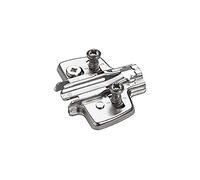Hettich - Charnieres & Compas - Embase Cruciforme à Visser - Couleur : Nickelé