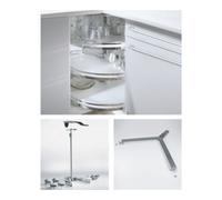 Hettich Hettich Meuble bas d'angle avec ferrure pivotante Revo 90° 9080040 KB 800mm, argent Quantité:1