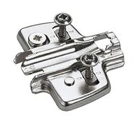 Hettich Hettich Plaque de montage croisée pour meubles 9075068 nickelée Quantité:1
