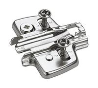 Hettich Hettich Plaque de montage croisée pour meubles 9075087 nickelée Quantité:1