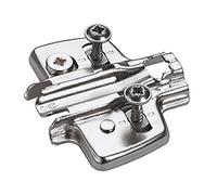 Hettich Hettich Plaque de montage croisée pour meubles 9075068 nickelée Quantité:1