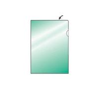 HETZEL - pochette coin transparente Top Quality, A4, PVC, rouge, 0,135 mm, film rigide, limpide, ouv