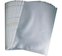 ACCO REXEL Pochettes perforées 220766 A5 PP grainées 0,05 mm Transparent Pack de 100