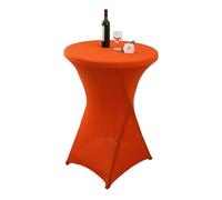 HEUchuan Housse de Table à bière élastique Nappe Ronde très Extensible, en Spandex, for Cocktail, hôtel, Bar, fête de Mariage, Couverture Blanche, 60/80cm(Orange,80x110cm)