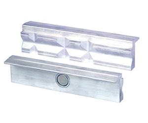 Heuer 109120 Mâchoires d'étau (mâchoires de protection à angle droit parallèle, aimants spéciaux intégrés compatibles avec étau 120 mm Matériau : aluminium)