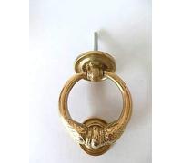 Heurtoir anneau en laiton poli avec pivot pour porte portail