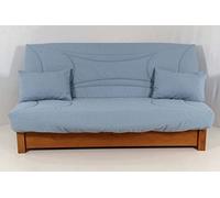 Hévéa Sélection Housse CLIC CLAC 130x190 matelassée Bleu Gris
