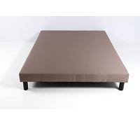 Hévéa Sélection Sommier tapissier VOLIGE DÉCO 160x200 Marron + 4 Pieds