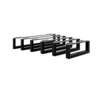 HEVVA Lot de 2 Pieds de Meubles de 10 cm de Haut, 20/25/30/35/40/45/50 cm, pour Armoire, canapé, lit ou Buffet, 40 cm, Noirs
