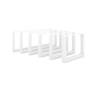 HEVVA Lot de 2 pieds de meubles de 20 cm de haut, 20/25/30/35/40/45/50 cm - Graz - Pieds de meubles, d'armoire, de socle pour armoire, canapé, lit ou buffet - 45 cm, blancs