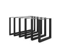 HEVVA Lot de 2 pieds de meubles de 30 cm de haut, 20/25/30/35/40/45/50 cm, pour armoire, canapé, lit ou buffet, Graz - Noir - 25 cm