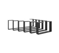 HEVVA Luxembourg Lot de 2 pieds de meubles de 15 cm de haut - 20/25/30/35/40/45/50 cm - Luxembourg - Pieds de meubles, d'armoire, de socle pour armoire, canapé, lit, buffet - Noir - 30 cm