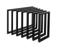 HEVVA REUSS Lot de 2 supports de lavabo double 20/25/30/35/40/45/50 cm - Support d'évier à poser, supports pour charges lourdes, console murale, plateau de lavabo - Noir