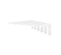 HEVVA Support de lavabo 20/25/30/35/40/45 cm | MAIN | Support de lavabo surélevé, support de charge lourde, console murale, plateau de lavabo à encastrer | (Lot de 2 - Blanc, 40 cm)