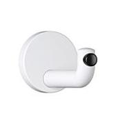 Hewi 477 crochet mural 477.90B03598 105mm, amortisseur de porte noir, mat, blanc signal