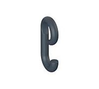 Hewi 477 Haken 477.30B01092 92x45mm, à enfiler, mat, gris anthracite