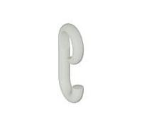 Hewi 477 Haken 477.30B01097 92x45mm, à enfiler, mat, gris clair