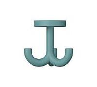 Hewi 477 Haken 477.90B05055 70mm, triple, rotatif, mat, bleu aqua