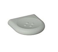 Hewi 477 porte-savon 477.02B20095 120 mm, avec boutons, mat, gris roche