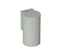 Hewi 477 poubelle 477.05B10095 330x210mm, avec couvercle à charnière, étiquette adhésive, mat, gris roche