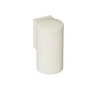 Hewi 477 poubelle 477.05B30099 340x210mm, avec couvercle à charnière, commande au genou, mat, blanc pur