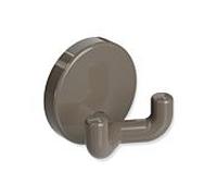 Hewi 801 crochet double 801.90.02084 terre d'ombre, avec rosace d = 40mm