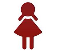 Hewi 801 symbole femme 801.91.02033 rubinrot , autocollant