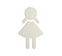 Hewi 801 symbole femme 801.91B02099 87x150x3mm, autocollant, mat, blanc pur