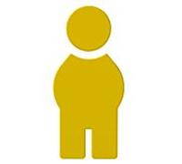 Hewi 801 symbole homme 801.91.01018 senfgelb , autocollant